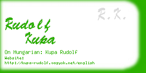 rudolf kupa business card